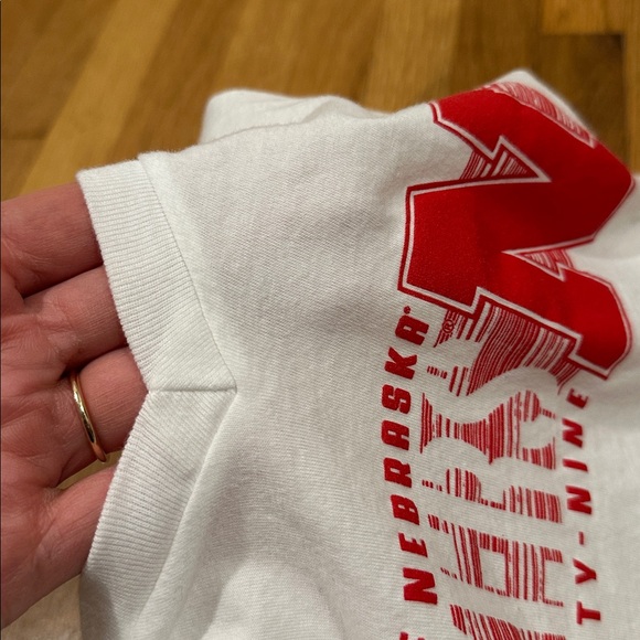 District White Nebraska Huskers Women's V-Neck Tee - Picture 13 of 13